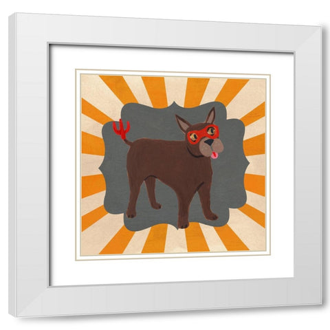 Halloween Carnival II White Modern Wood Framed Art Print with Double Matting by Vess, June Erica