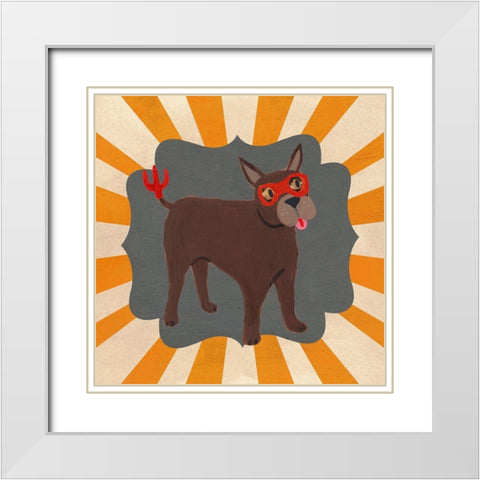 Halloween Carnival II White Modern Wood Framed Art Print with Double Matting by Vess, June Erica