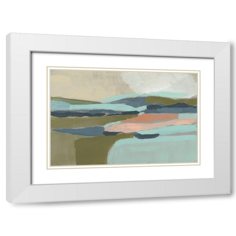 Pastel Plane I White Modern Wood Framed Art Print with Double Matting by Goldberger, Jennifer