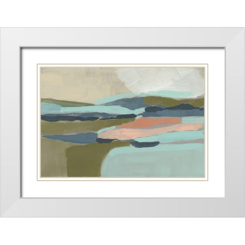 Pastel Plane I White Modern Wood Framed Art Print with Double Matting by Goldberger, Jennifer