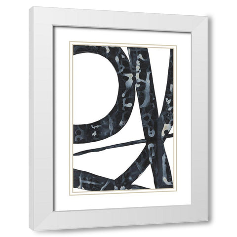 Onyx Tracery II White Modern Wood Framed Art Print with Double Matting by Stramel, Renee W.