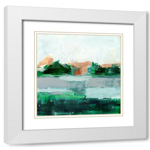 Sienna Sunset I White Modern Wood Framed Art Print with Double Matting by Harper, Ethan