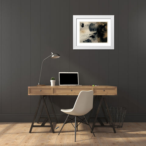 Ember II White Modern Wood Framed Art Print with Double Matting by Barnes, Victoria