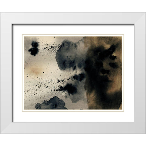 Ember II White Modern Wood Framed Art Print with Double Matting by Barnes, Victoria