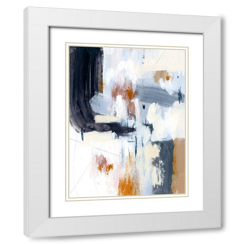 Variant II White Modern Wood Framed Art Print with Double Matting by Barnes, Victoria