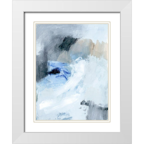 Welle I White Modern Wood Framed Art Print with Double Matting by Barnes, Victoria