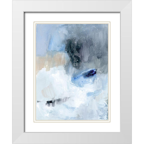 Welle II White Modern Wood Framed Art Print with Double Matting by Barnes, Victoria