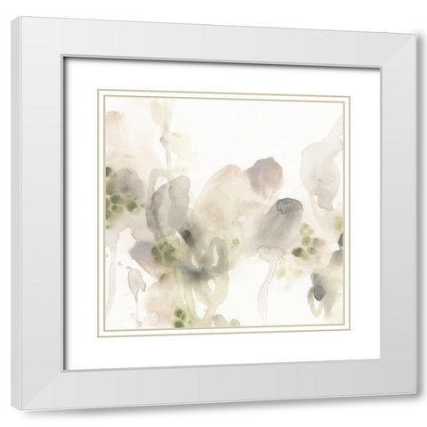 Verdigris System I White Modern Wood Framed Art Print with Double Matting by Vess, June Erica
