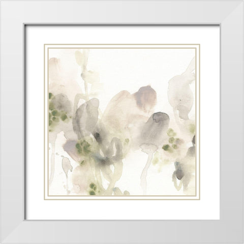 Verdigris System I White Modern Wood Framed Art Print with Double Matting by Vess, June Erica