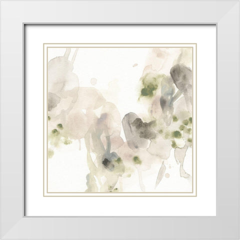 Verdigris System II White Modern Wood Framed Art Print with Double Matting by Vess, June Erica