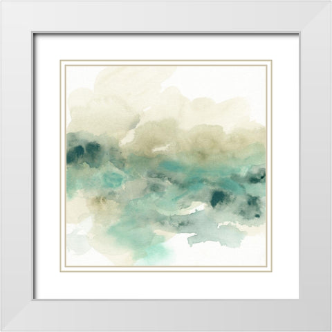Mountain Haze I White Modern Wood Framed Art Print with Double Matting by Vess, June Erica