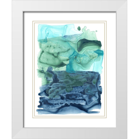 Water Weaver III White Modern Wood Framed Art Print with Double Matting by Vess, June Erica