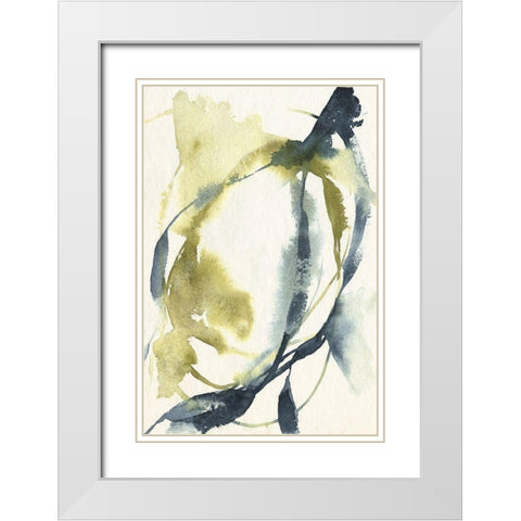 Unwinding I White Modern Wood Framed Art Print with Double Matting by Goldberger, Jennifer