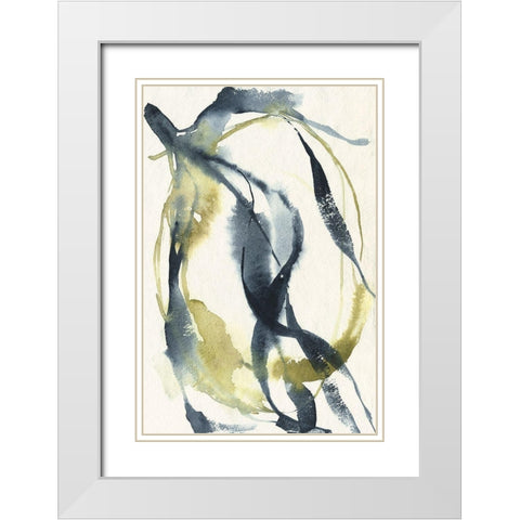 Unwinding II White Modern Wood Framed Art Print with Double Matting by Goldberger, Jennifer