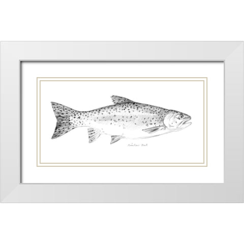 Sketch of the Day I White Modern Wood Framed Art Print with Double Matting by Caroline, Emma