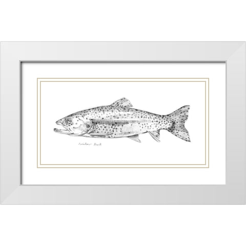 Sketch of the Day II White Modern Wood Framed Art Print with Double Matting by Caroline, Emma