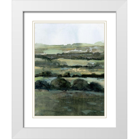 Distant Ribbons I White Modern Wood Framed Art Print with Double Matting by Barnes, Victoria