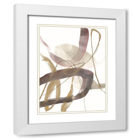 A Hint of Plum I White Modern Wood Framed Art Print with Double Matting by Goldberger, Jennifer