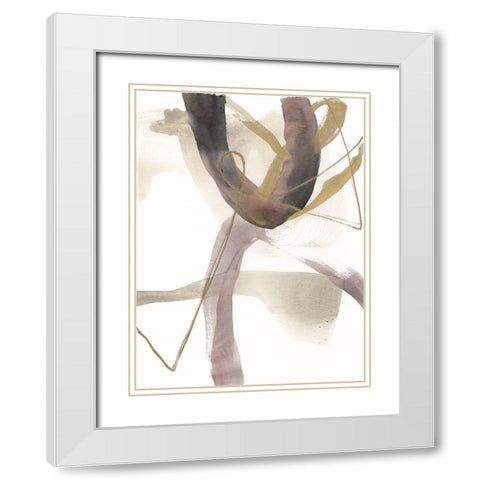 A Hint of Plum II White Modern Wood Framed Art Print with Double Matting by Goldberger, Jennifer