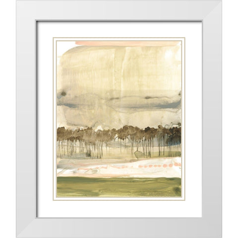 Umber Canopy I White Modern Wood Framed Art Print with Double Matting by Goldberger, Jennifer