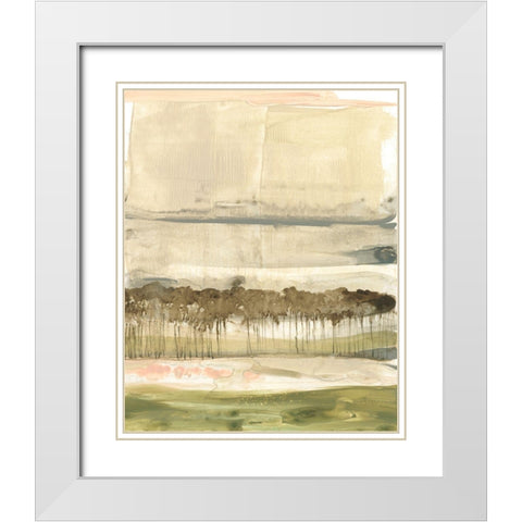 Umber Canopy II White Modern Wood Framed Art Print with Double Matting by Goldberger, Jennifer