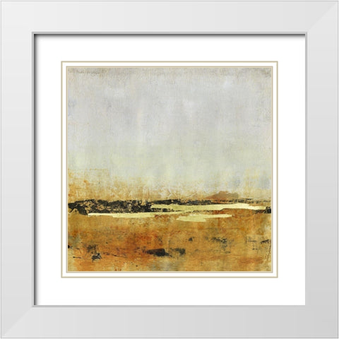 Gold Horizon II White Modern Wood Framed Art Print with Double Matting by OToole, Tim