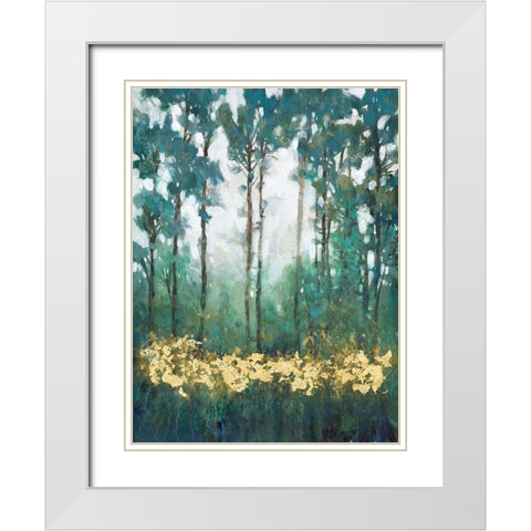 Glow in the Forest I White Modern Wood Framed Art Print with Double Matting by OToole, Tim