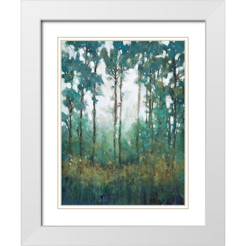 Glow in the Forest I White Modern Wood Framed Art Print with Double Matting by OToole, Tim