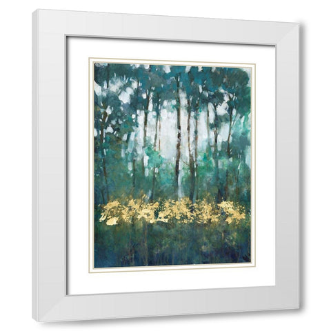 Glow in the Forest II White Modern Wood Framed Art Print with Double Matting by OToole, Tim