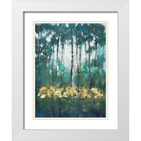 Glow in the Forest II White Modern Wood Framed Art Print with Double Matting by OToole, Tim