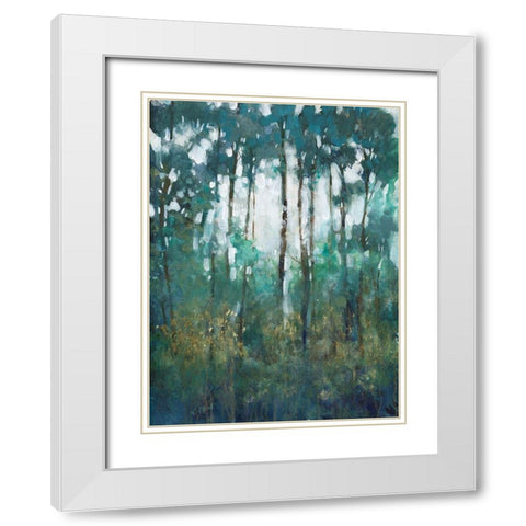 Glow in the Forest II White Modern Wood Framed Art Print with Double Matting by OToole, Tim