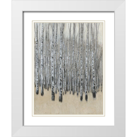 Custom Neutral Aspen I White Modern Wood Framed Art Print with Double Matting by OToole, Tim