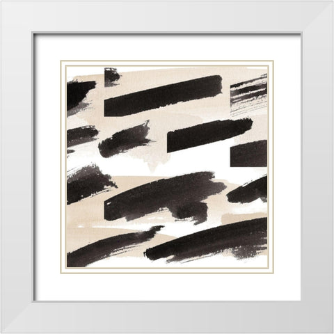 Above Fields I White Modern Wood Framed Art Print with Double Matting by Wang, Melissa