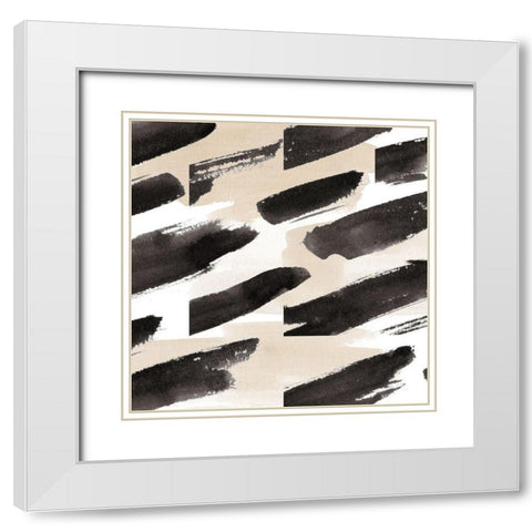 Above Fields II White Modern Wood Framed Art Print with Double Matting by Wang, Melissa