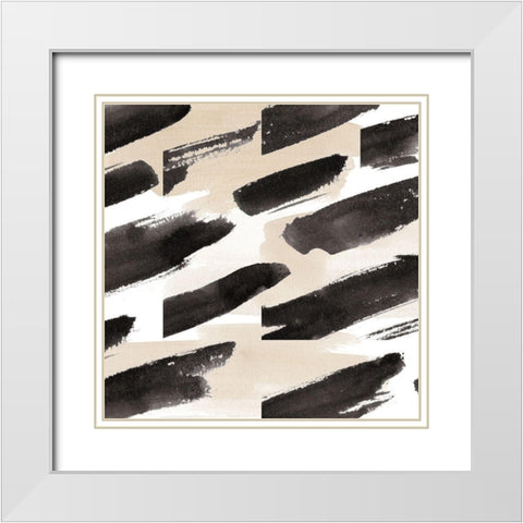 Above Fields II White Modern Wood Framed Art Print with Double Matting by Wang, Melissa