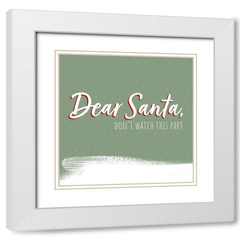 Dear Santa I White Modern Wood Framed Art Print with Double Matting by Popp, Grace