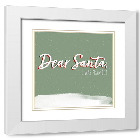 Dear Santa III White Modern Wood Framed Art Print with Double Matting by Popp, Grace