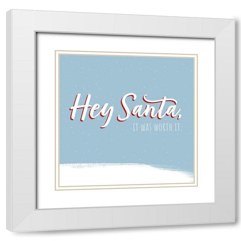 Dear Santa IV White Modern Wood Framed Art Print with Double Matting by Popp, Grace