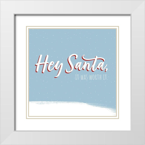 Dear Santa IV White Modern Wood Framed Art Print with Double Matting by Popp, Grace