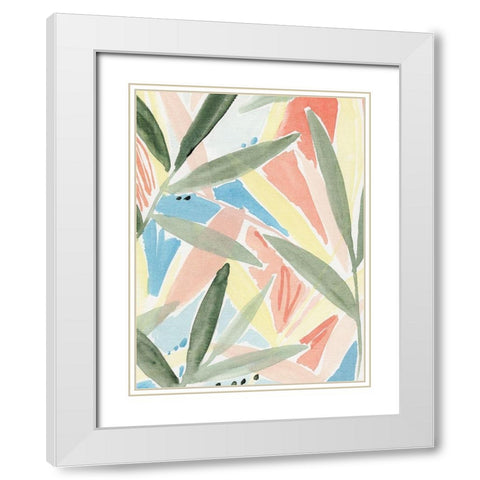 Tropical Impression IV White Modern Wood Framed Art Print with Double Matting by Warren, Annie