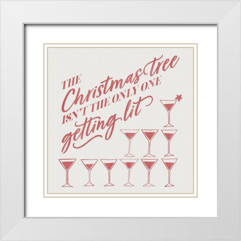 Holiday Party I White Modern Wood Framed Art Print with Double Matting by Popp, Grace