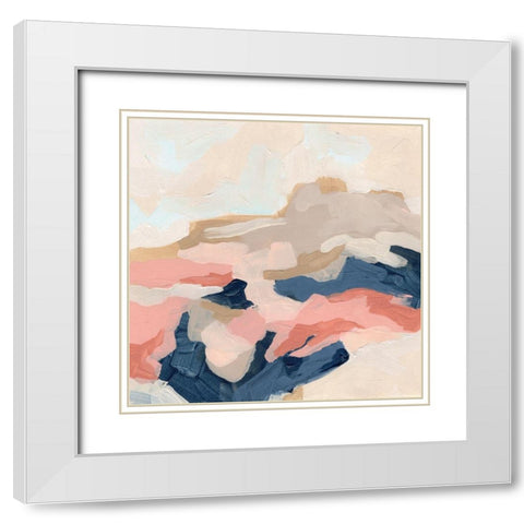 Dappled Mesa I White Modern Wood Framed Art Print with Double Matting by Vess, June Erica