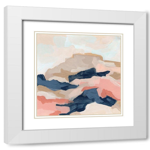Dappled Mesa II White Modern Wood Framed Art Print with Double Matting by Vess, June Erica