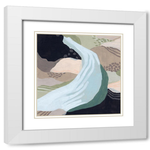 River Bow I White Modern Wood Framed Art Print with Double Matting by Vess, June Erica