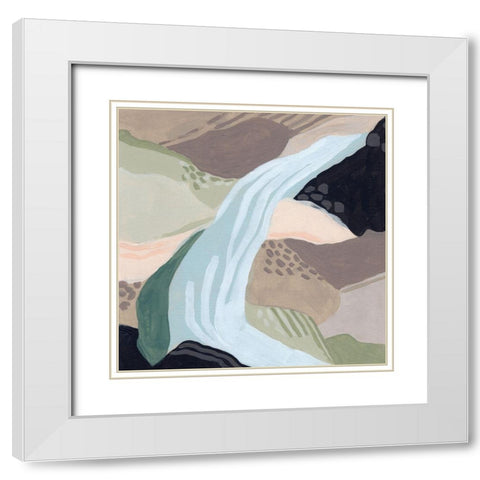 River Bow II White Modern Wood Framed Art Print with Double Matting by Vess, June Erica