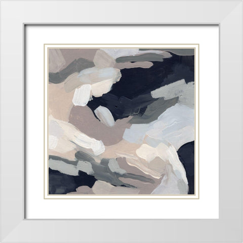 Monochrome Currents II White Modern Wood Framed Art Print with Double Matting by Vess, June Erica
