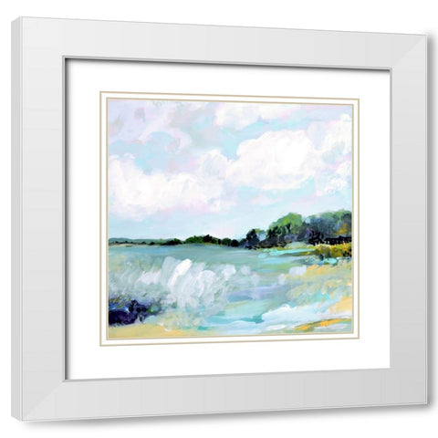 Surfscape I White Modern Wood Framed Art Print with Double Matting by Fields, Karen
