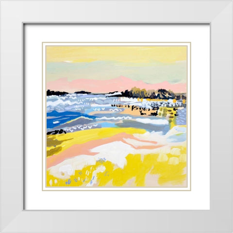 Surfscape V White Modern Wood Framed Art Print with Double Matting by Fields, Karen