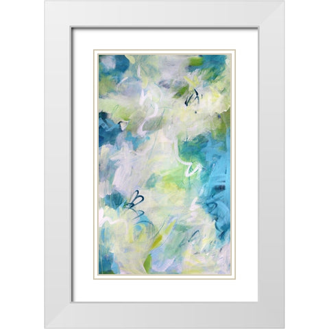 Springtime Rhythms II White Modern Wood Framed Art Print with Double Matting by Riger, Sue