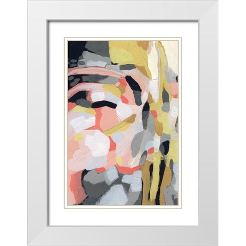 Fortune Current I White Modern Wood Framed Art Print with Double Matting by Vess, June Erica